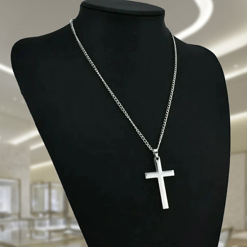 Never Forget My Love Cross Necklace