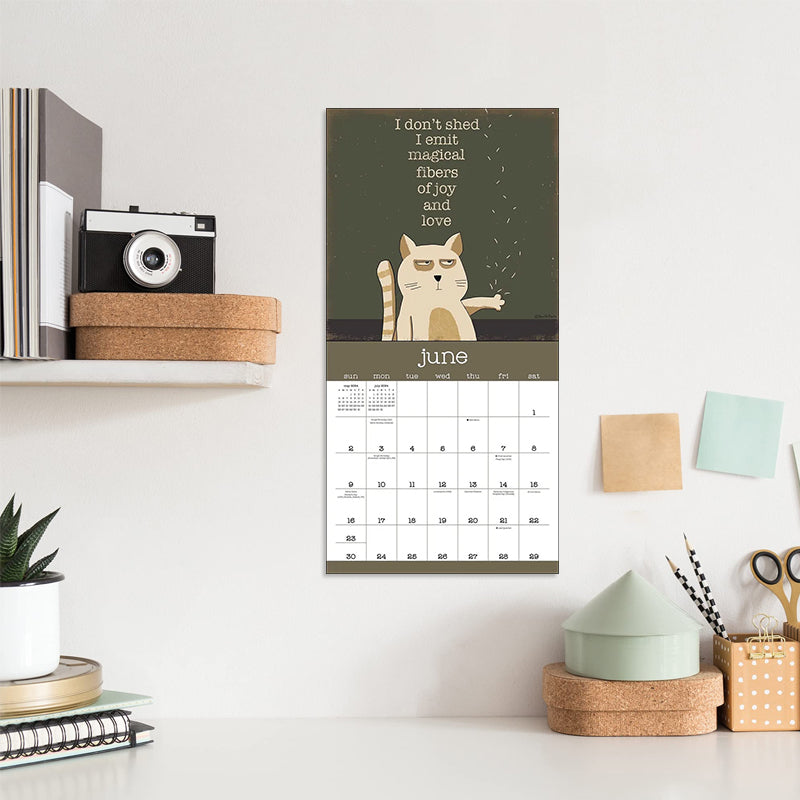 A Year of Snarky Cats 2024 Wall Calendar