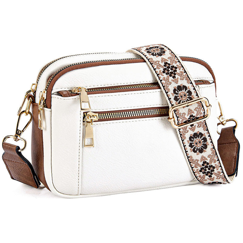 Colorful Straps Crossbody Leather Bags