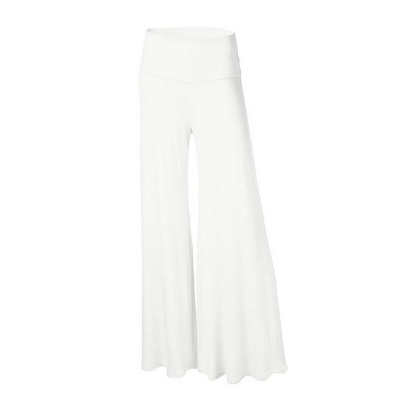 Solid Color Wide Leg Trousers