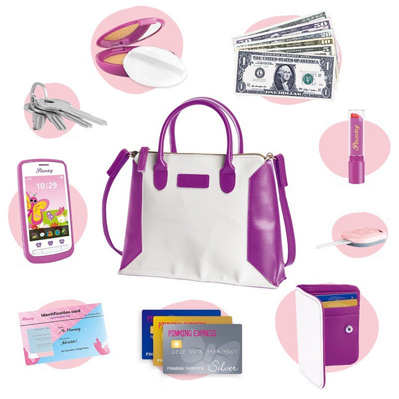 Little Girls Purse with Accessories and Pretend Makeup for Toddlers