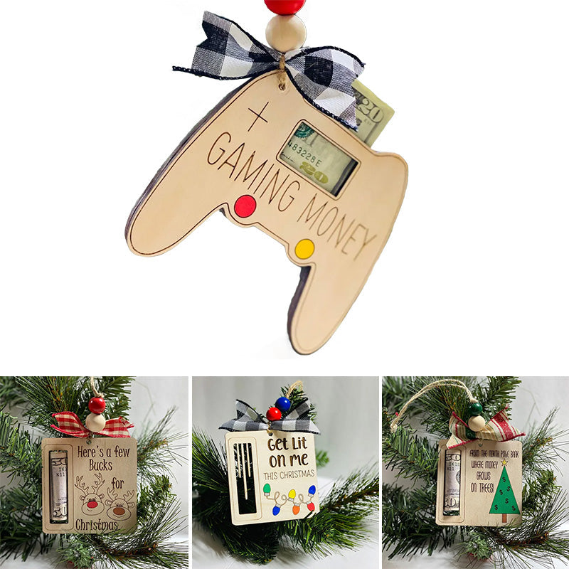 Christmas Wooden Money Holder Gift