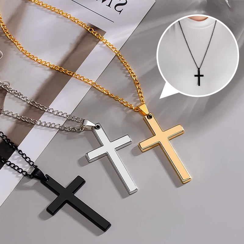 Never Forget My Love Cross Necklace