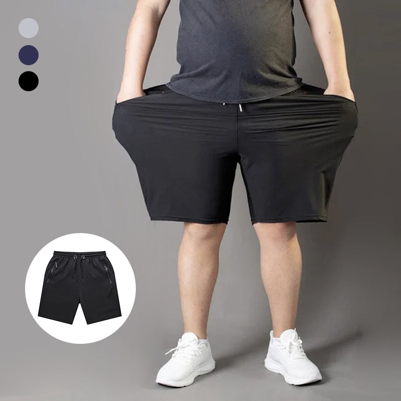 Men's Plus Size Ice Silk Stretch Shorts