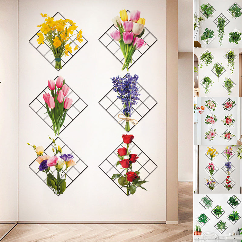 3D Green Plant Wall Sticker