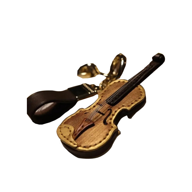 Crafted Leather Violin & Cello Keychain