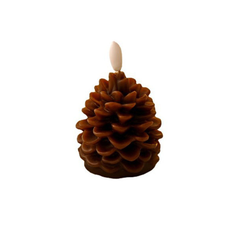 Flameless Pinecone Candles