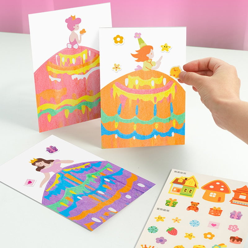 Creative Rainbow Scratch Art Postcard Set for Kids