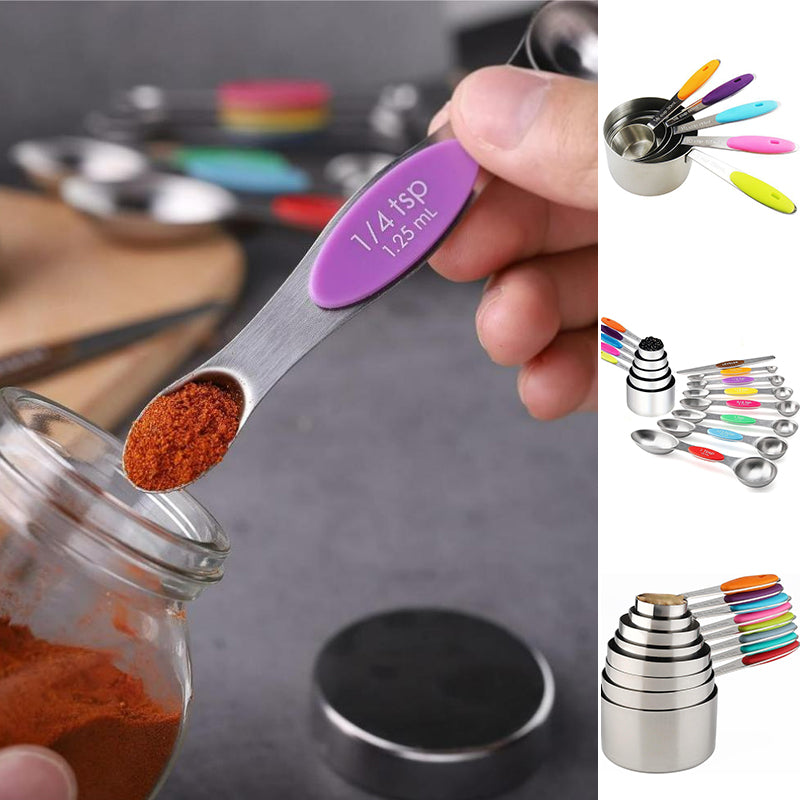 Stainless Steel Magnetic Measuring Spoons Set