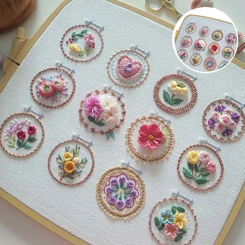 Small Flower Frame Embroidery Kit