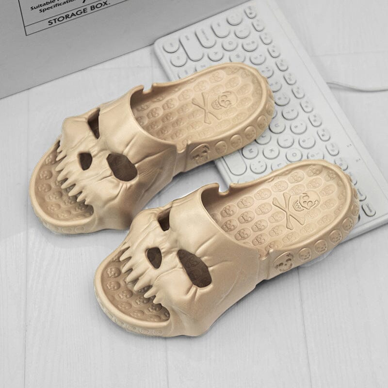 Skull Design Single Band Slides