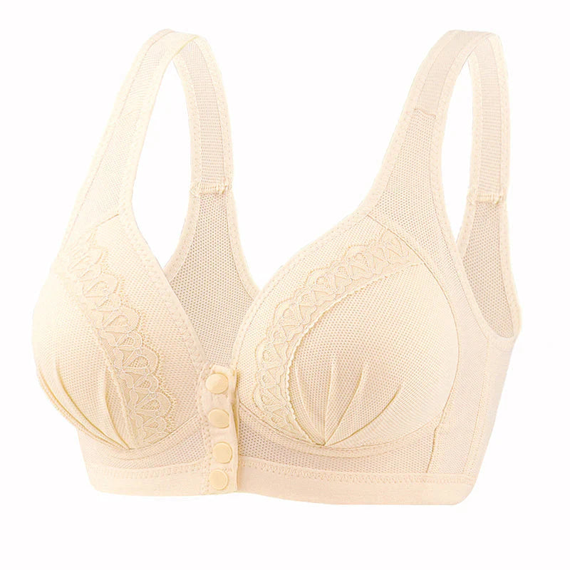 Front Button Breathable Skin-Friendly Bra