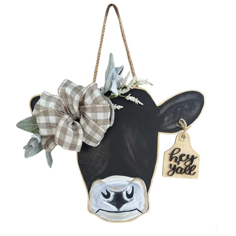 Farmhouse Cow Head Welcome Wreath